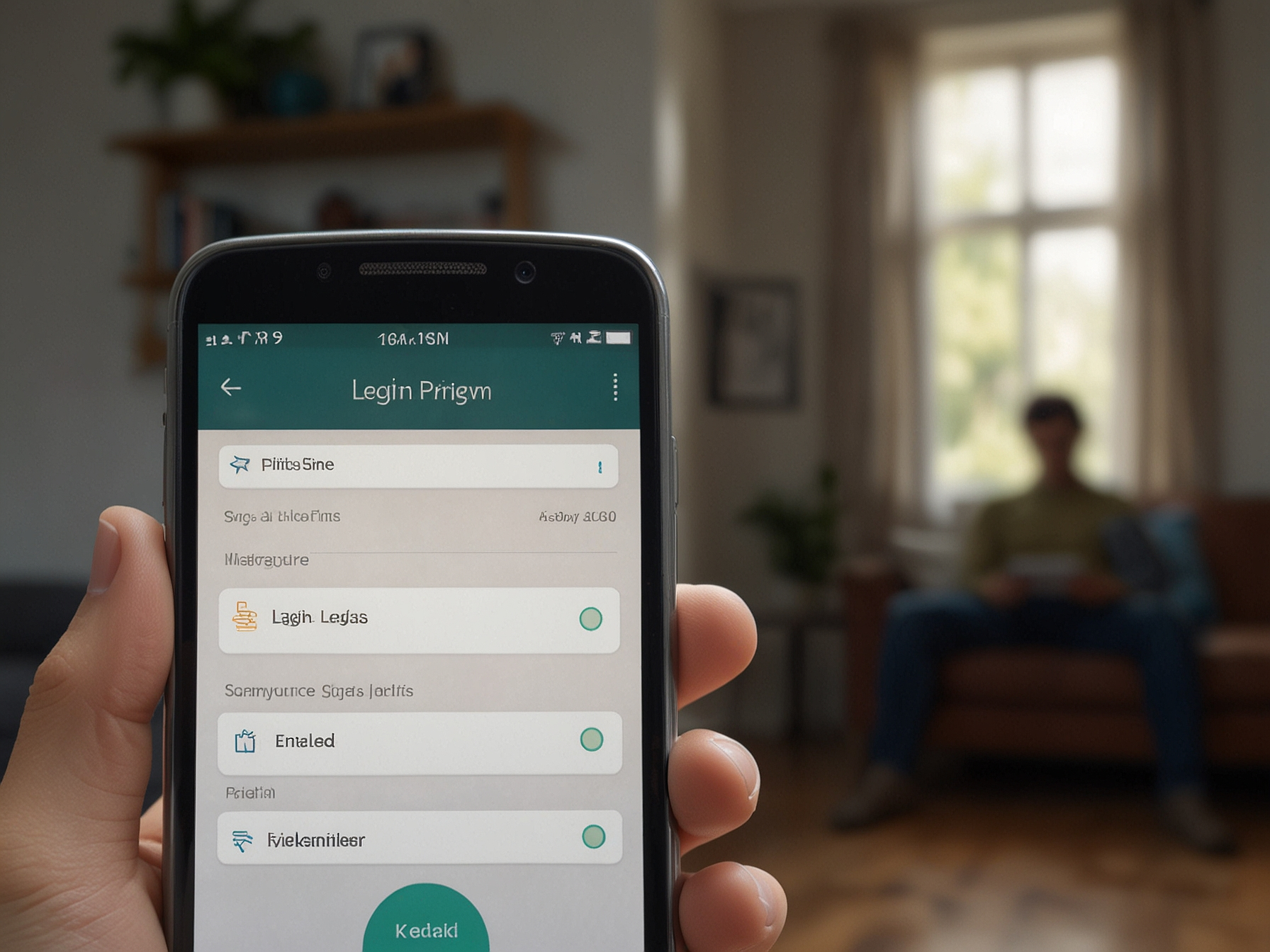 Usuario iniciando sesión desde móvil